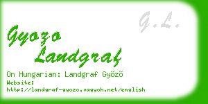 gyozo landgraf business card