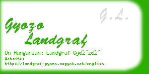 gyozo landgraf business card